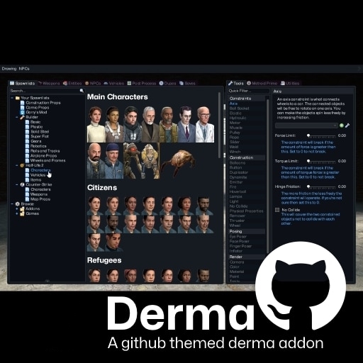 Derma Github Dark Theme Skin