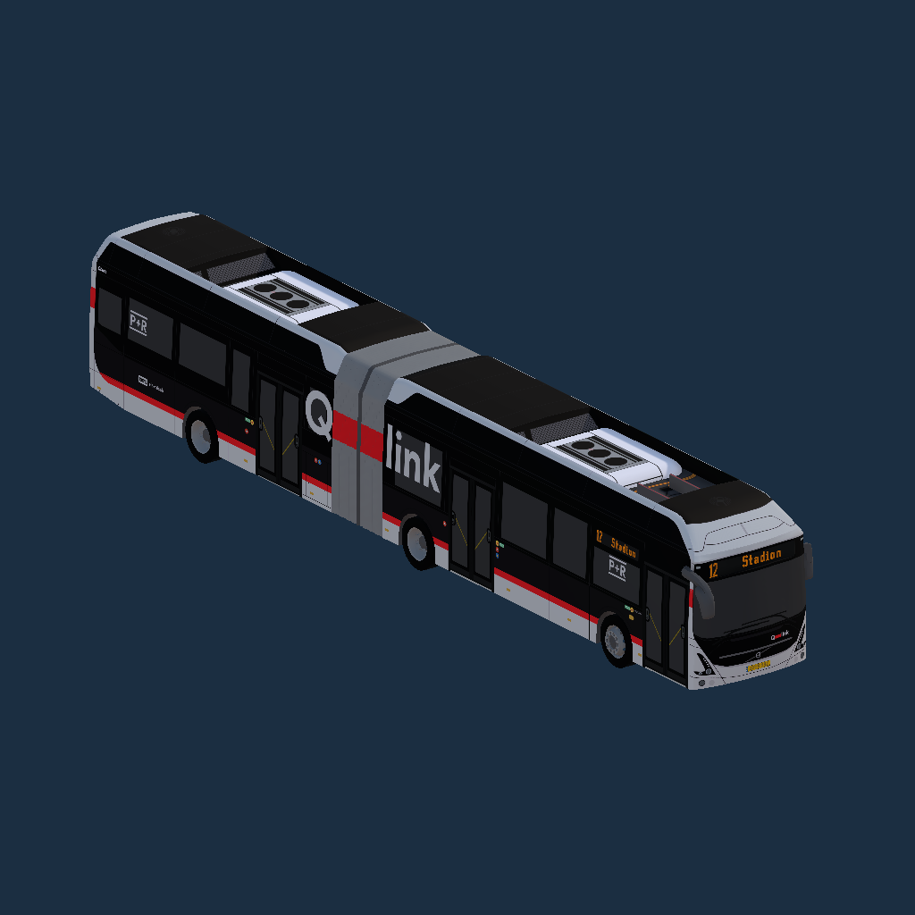 Volvo 7900A Electric Q-link Rood Qbuzz GD