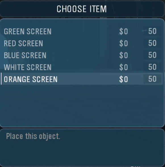 Green Screen options for Forge World (Physics are broken)