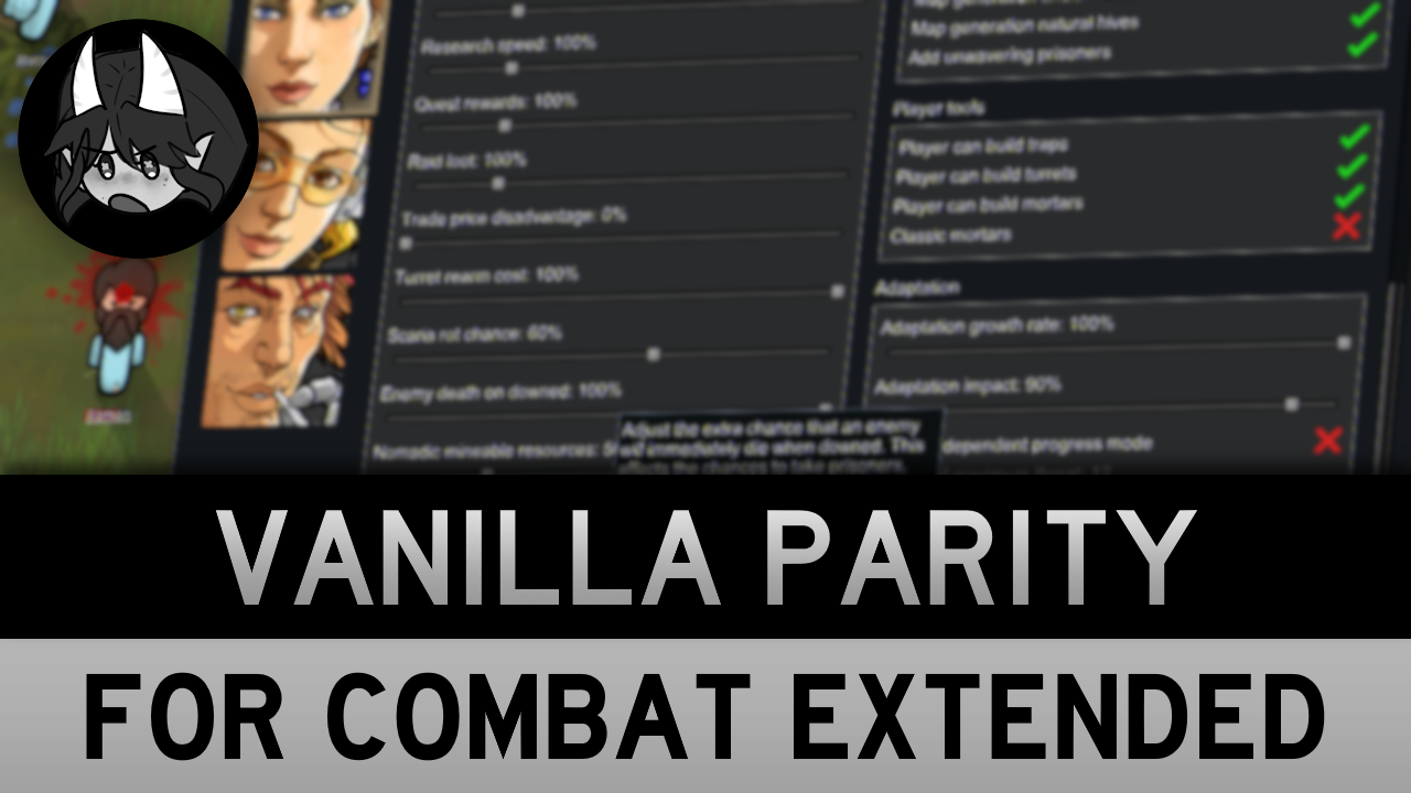 Vanilla Parity for Combat Extended preview