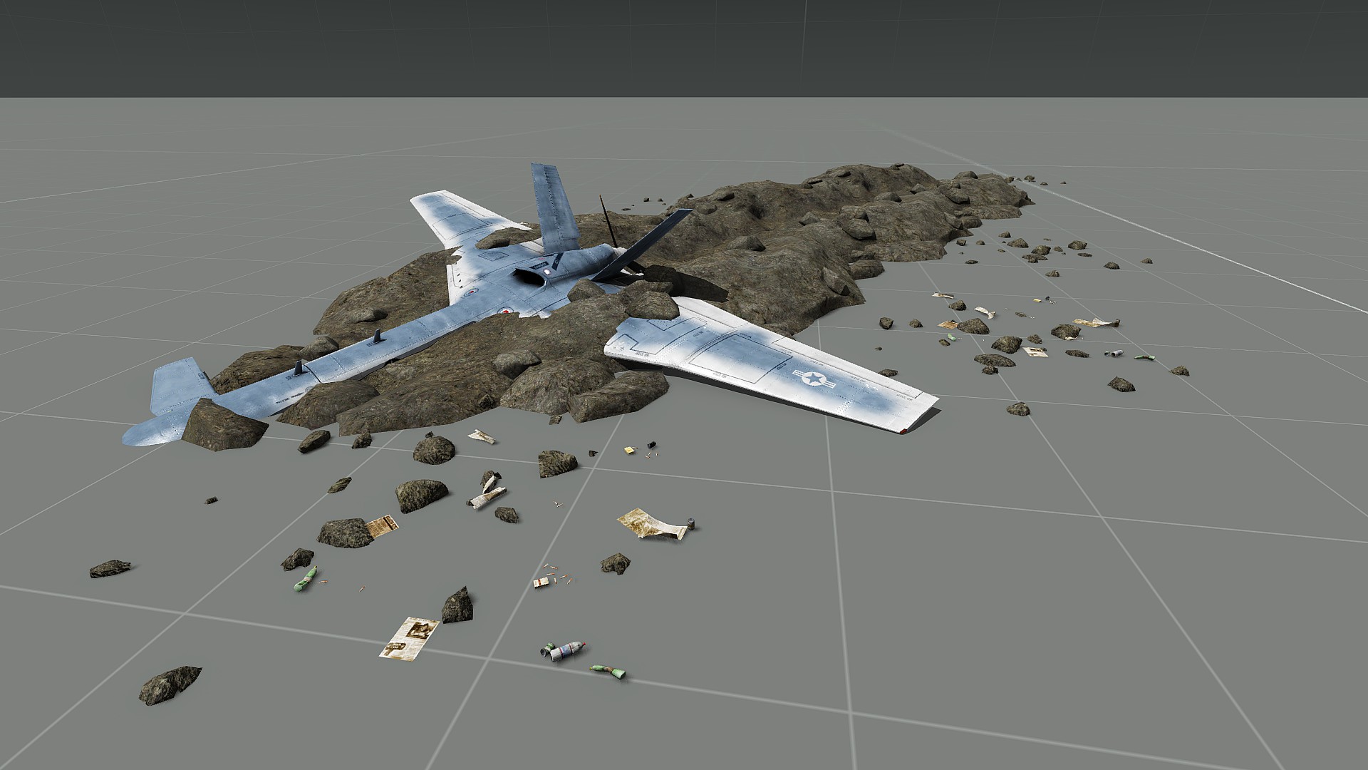 (STG) Crashed Drone