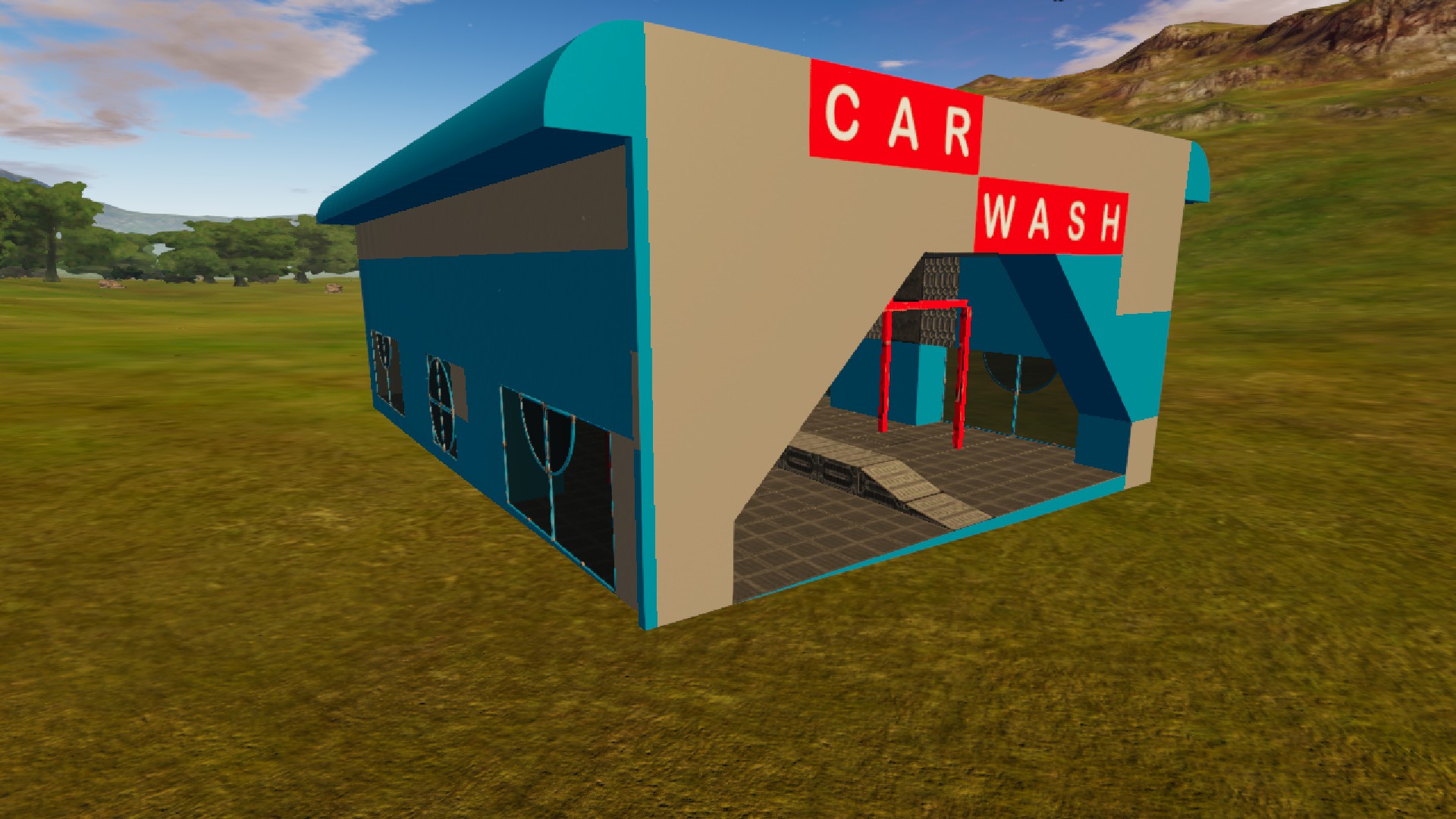 Shop block Car wash
