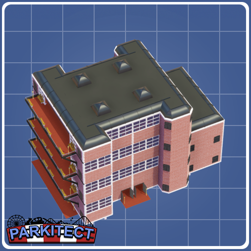 Brickfood court with elevator