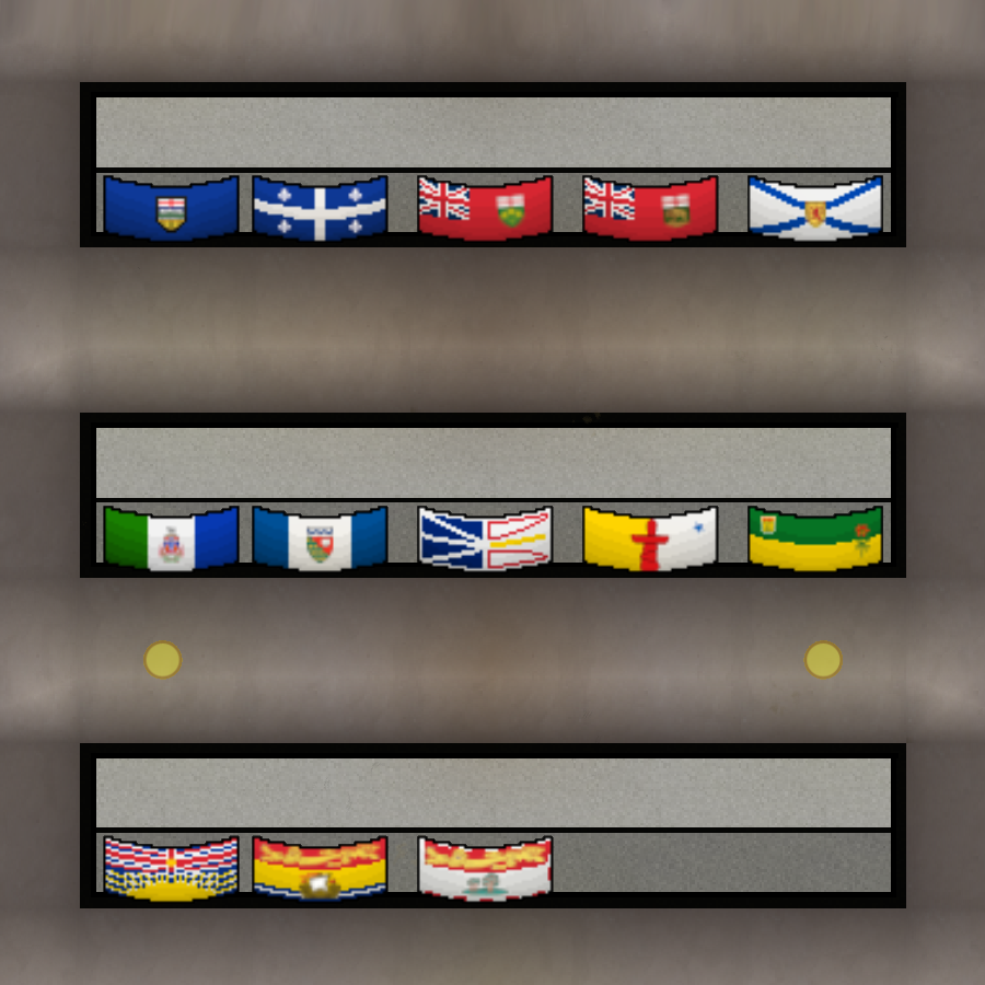 Canada Provinces and Territories Flags (Wall)