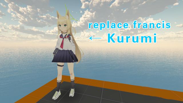 Blue Archive Kurumi（蔚蓝档案 胡桃）replace francis