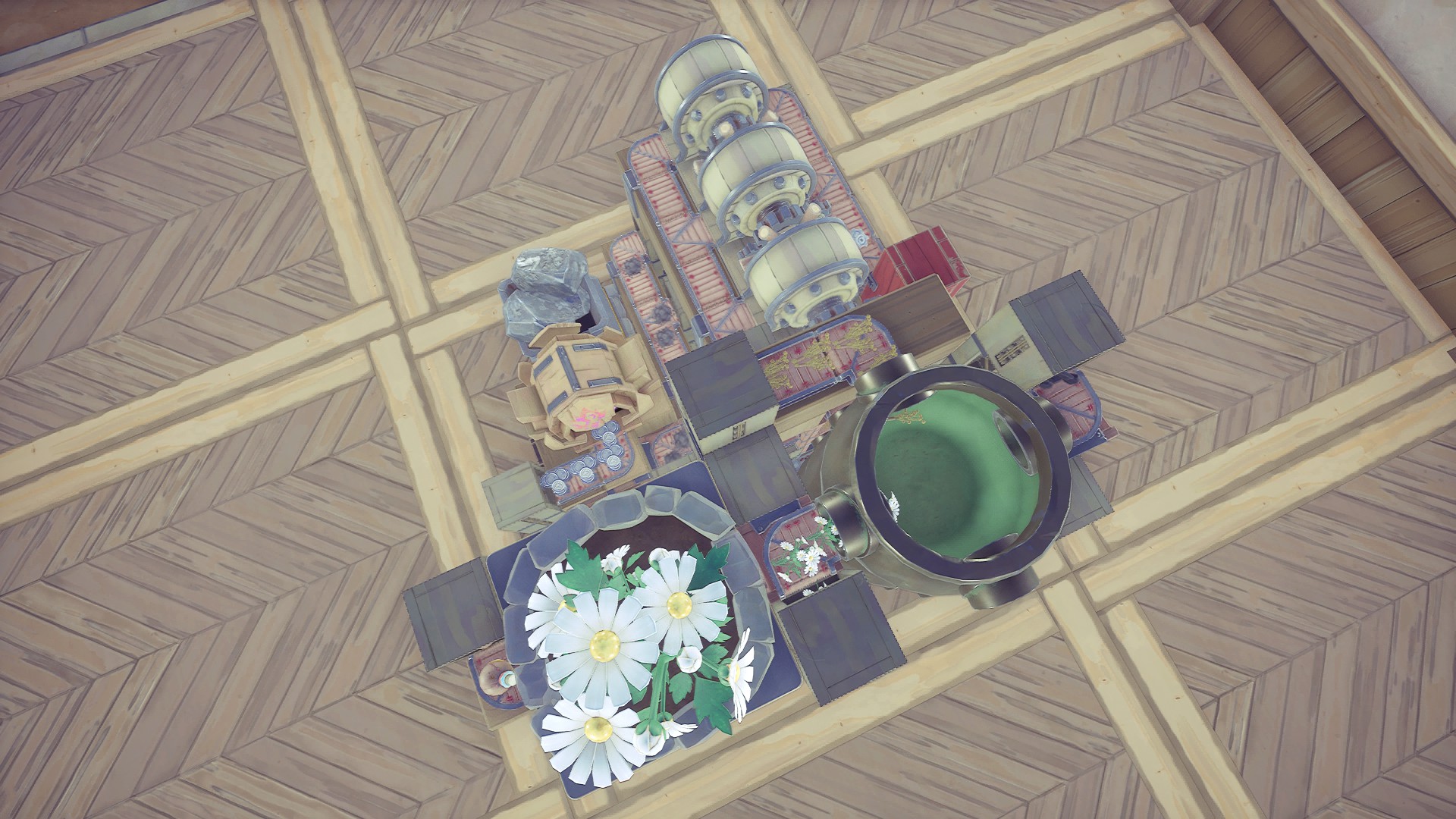 Steel Gear(10/min) *Use cauldrons to produce coal*