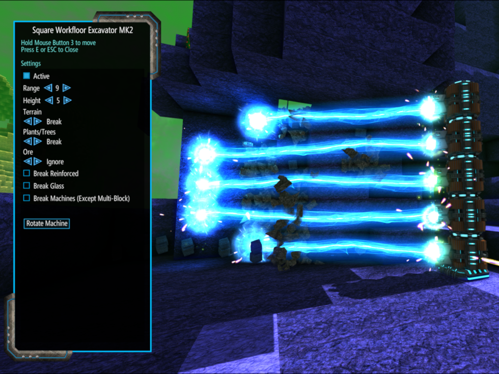 Square Workfloor Excavator