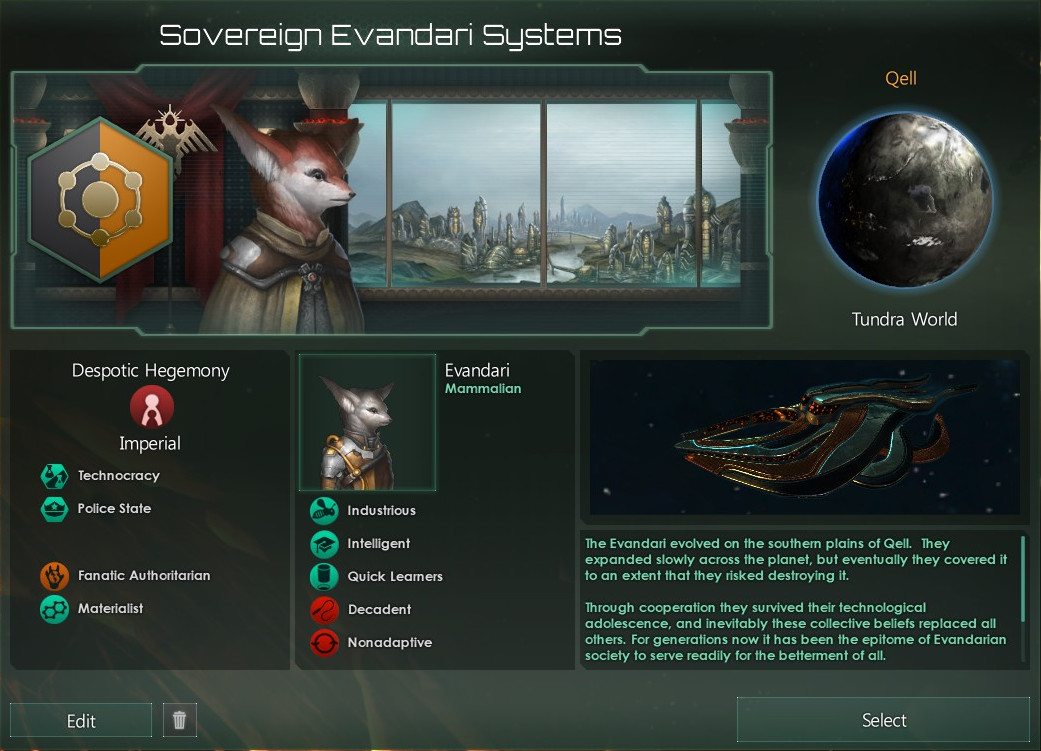 Empire: Sovereign Evandari Systems