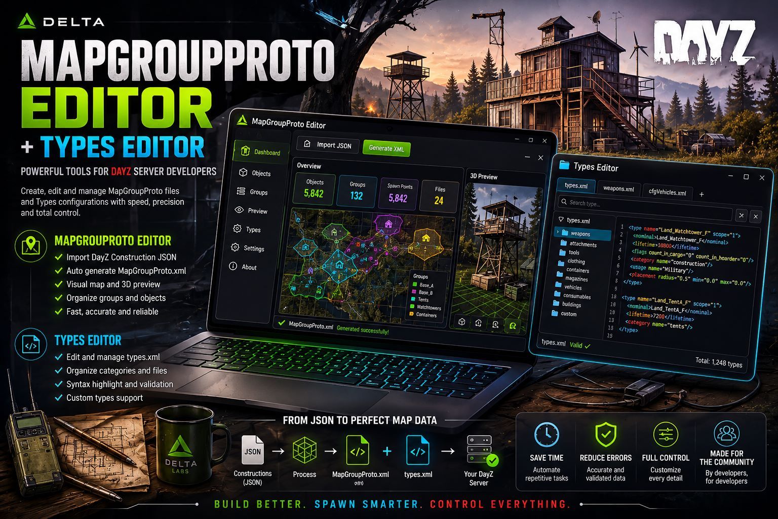 DayZ Types & MapGroup Editor