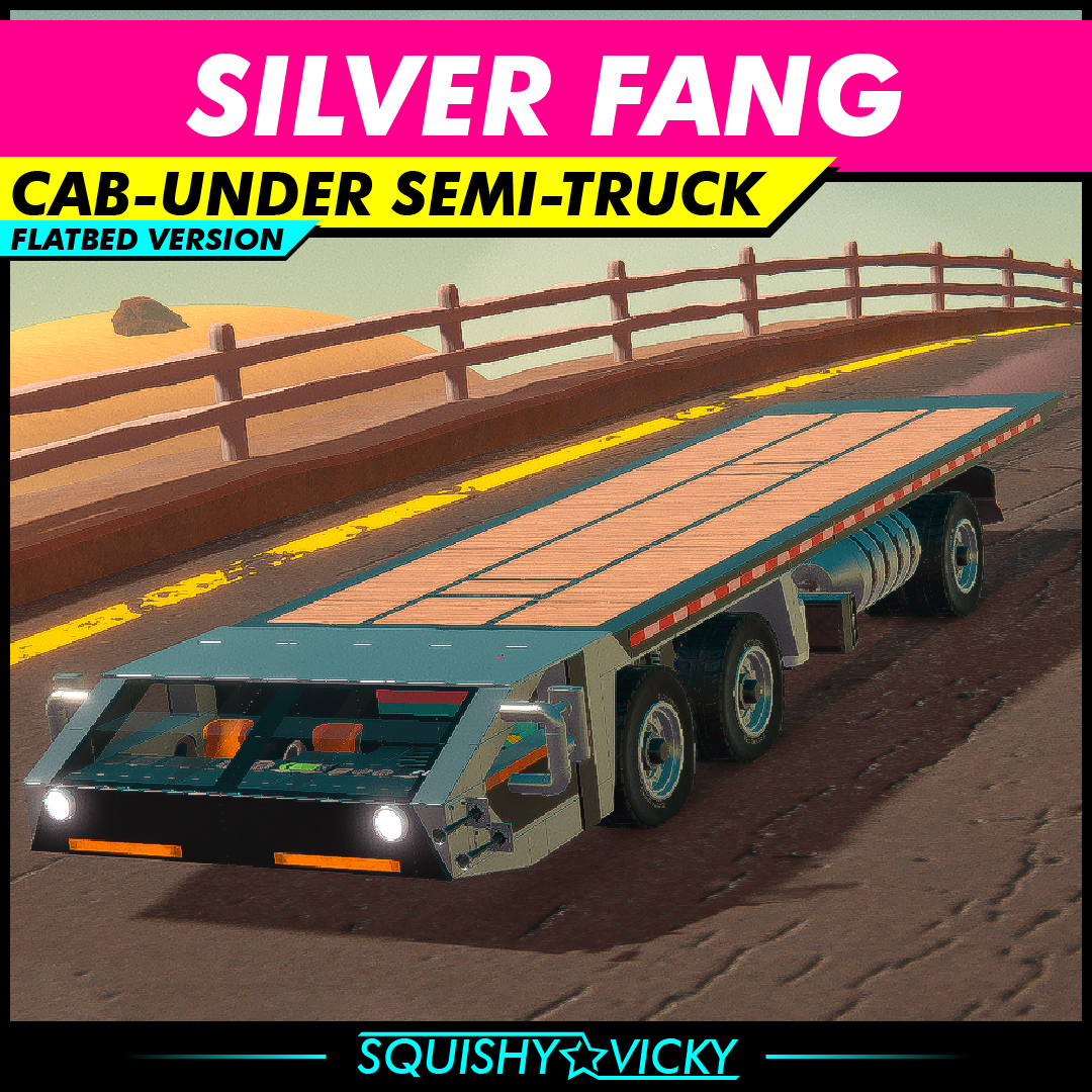 [SQUISHY] Silver Fang - Cab-Under Truck (Flatbed Version)