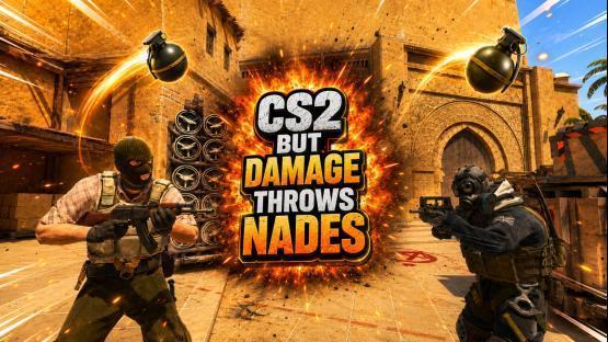 CS2 but damage throws nades