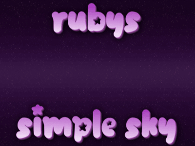 Rubys Simple sky (purple/pink Background) preview