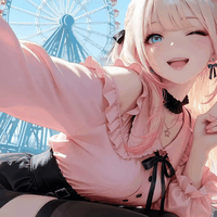 Girl taking a selfie in pink | Looping Live 4K preview