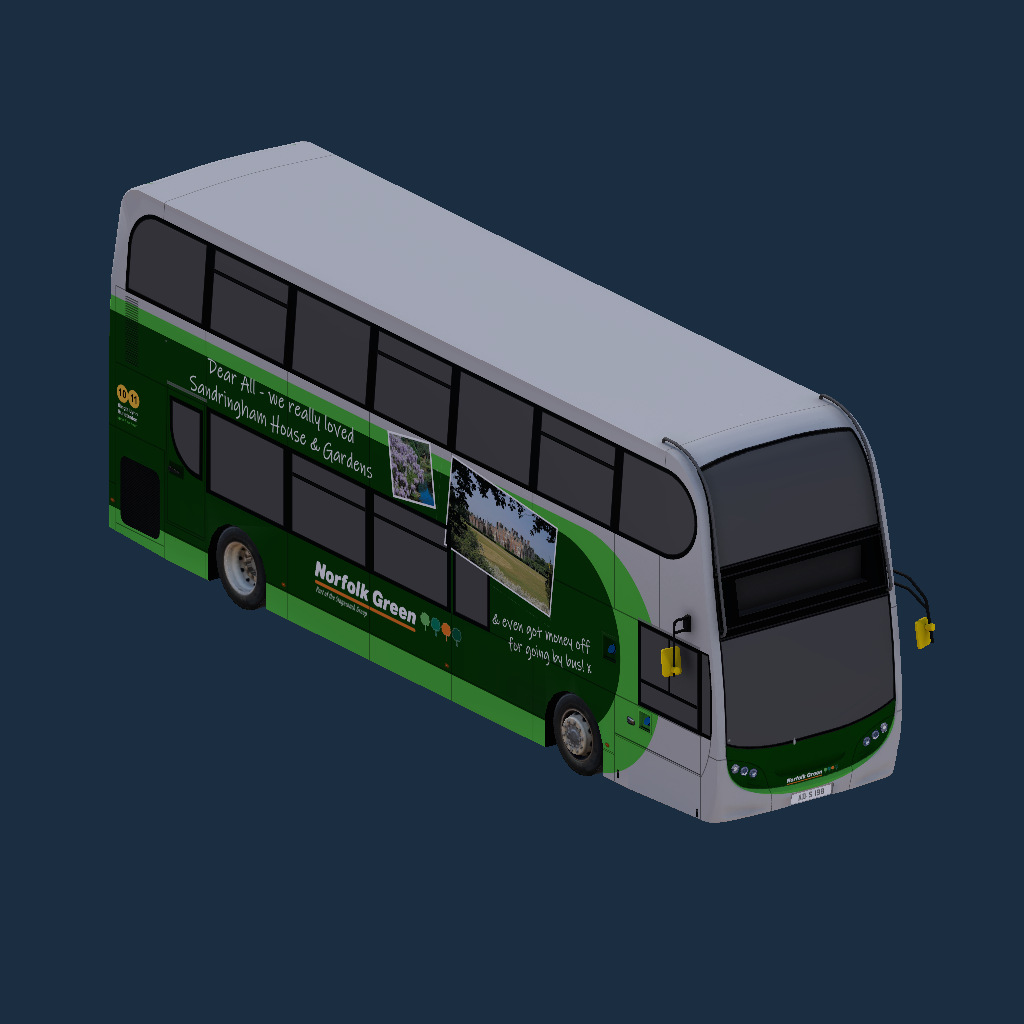 ADL Enviro400 Facelift Norfolk Green R10 R11 Branded
