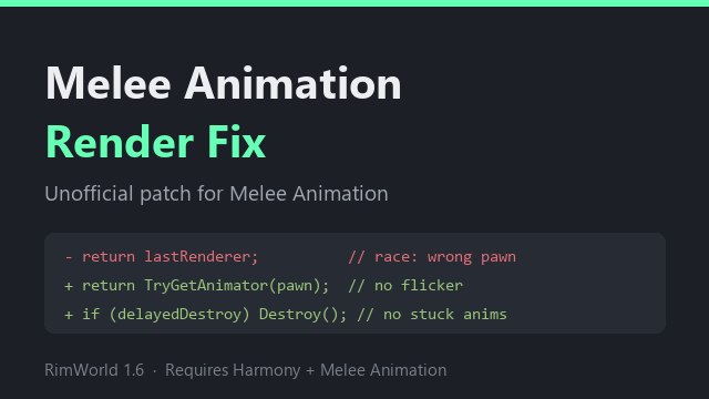 Melee Animation Render Fix