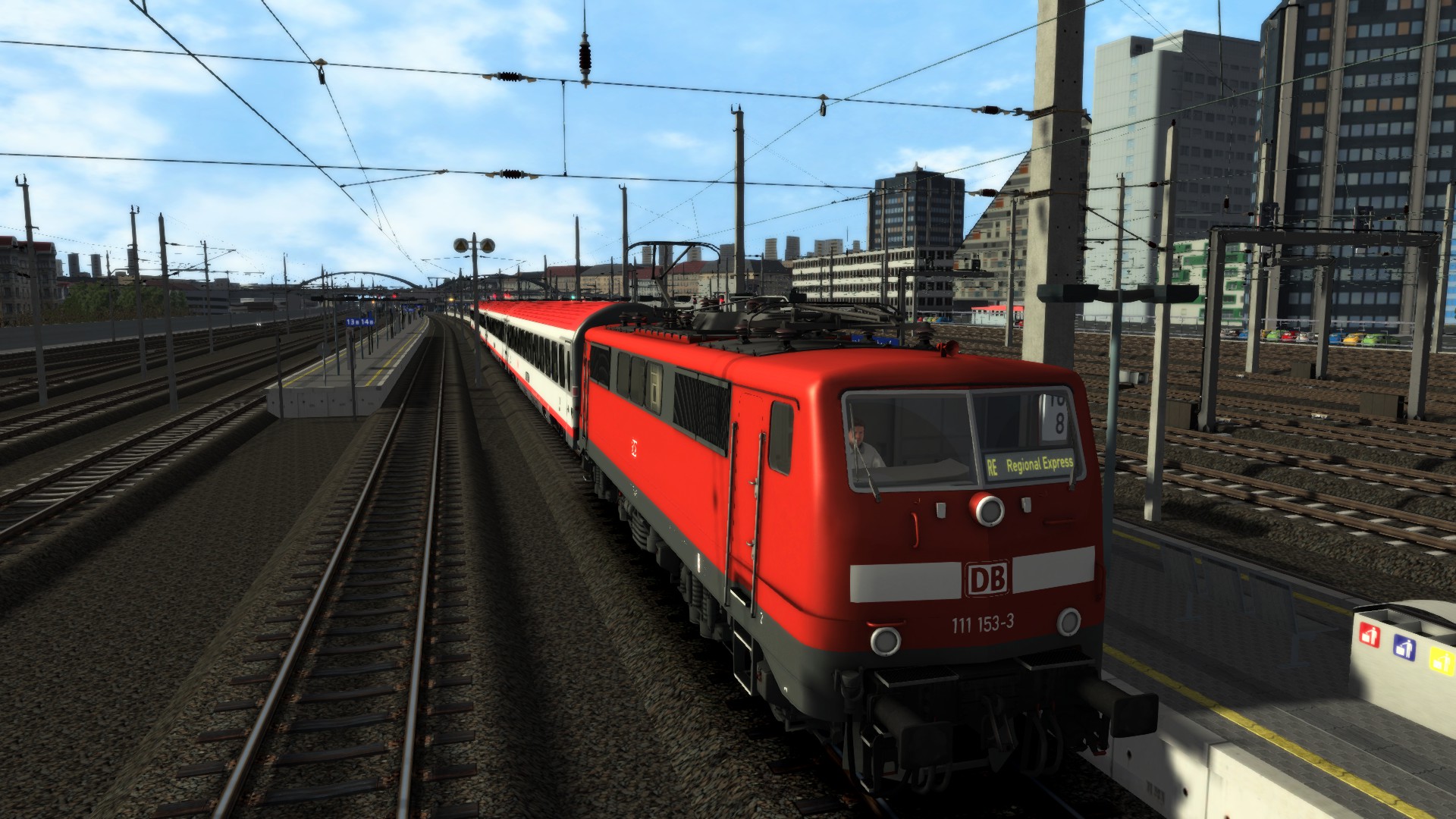 111 153-3 Hauling 8 QBB Passenger cars to Bad Voslau