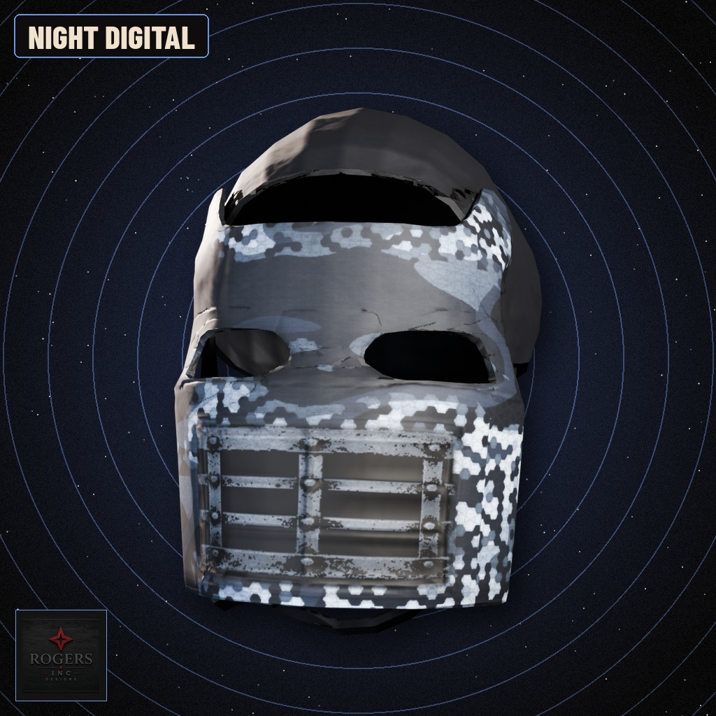 Night Digital Metal Facemask