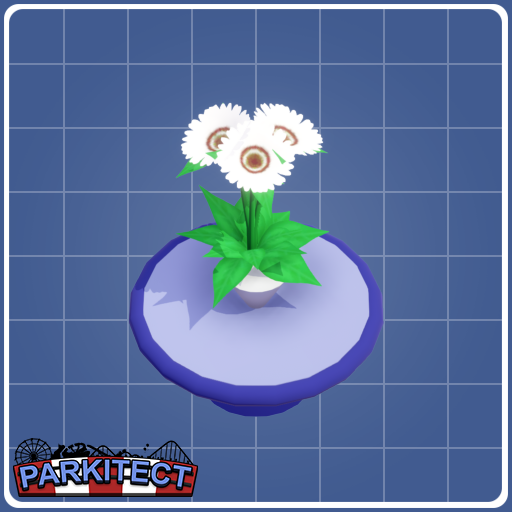 Pic Nic Table with Vase of Daisies