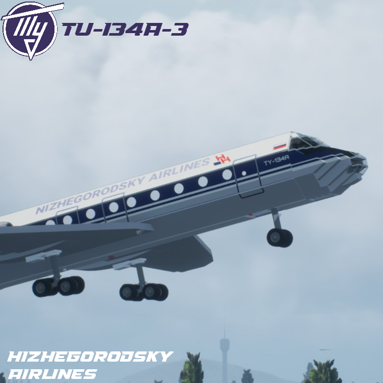 Softbody AIR LINER Tu-134A-3 Nizhegorordsky Airlines