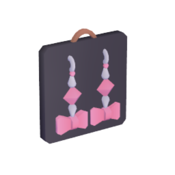 Pink Bow Earrings