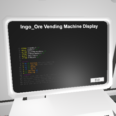 Ingot_Ore Vending Machine Display