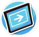 Square frame Arrow right