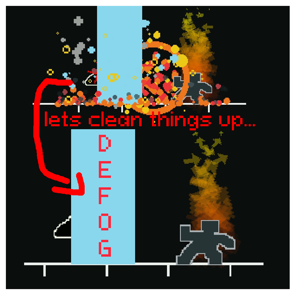 Defog - clear particles on ready