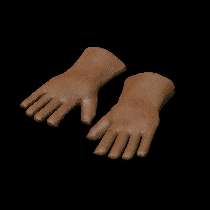 Leather gloves - lying pair down 2