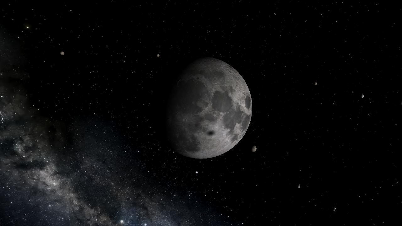 Moon bombarded