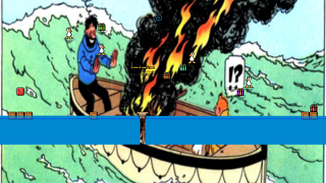Burning boat