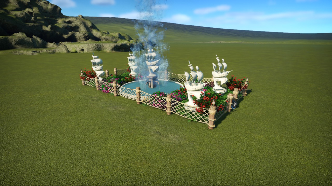 Pirate Fountain Planted