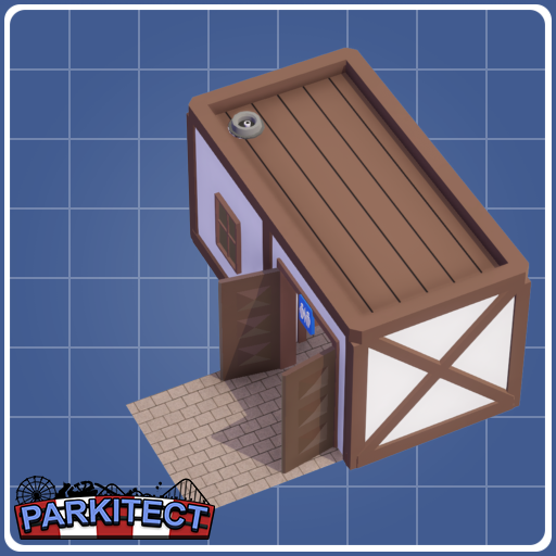 2x1 Restroom Facility - Right Entrance