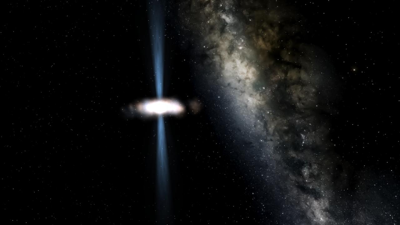 a particle jet ray pursar