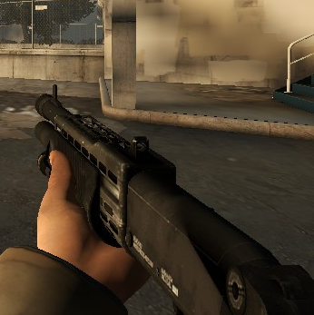 Stockless Pump-Action SPAS-12 on L4D1 Animations