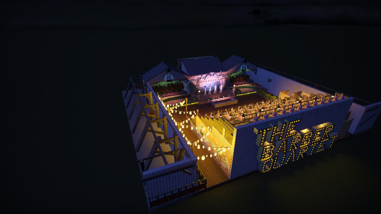The Barber Quartet Show Stage
