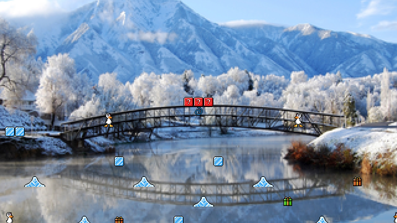 Frozen lake