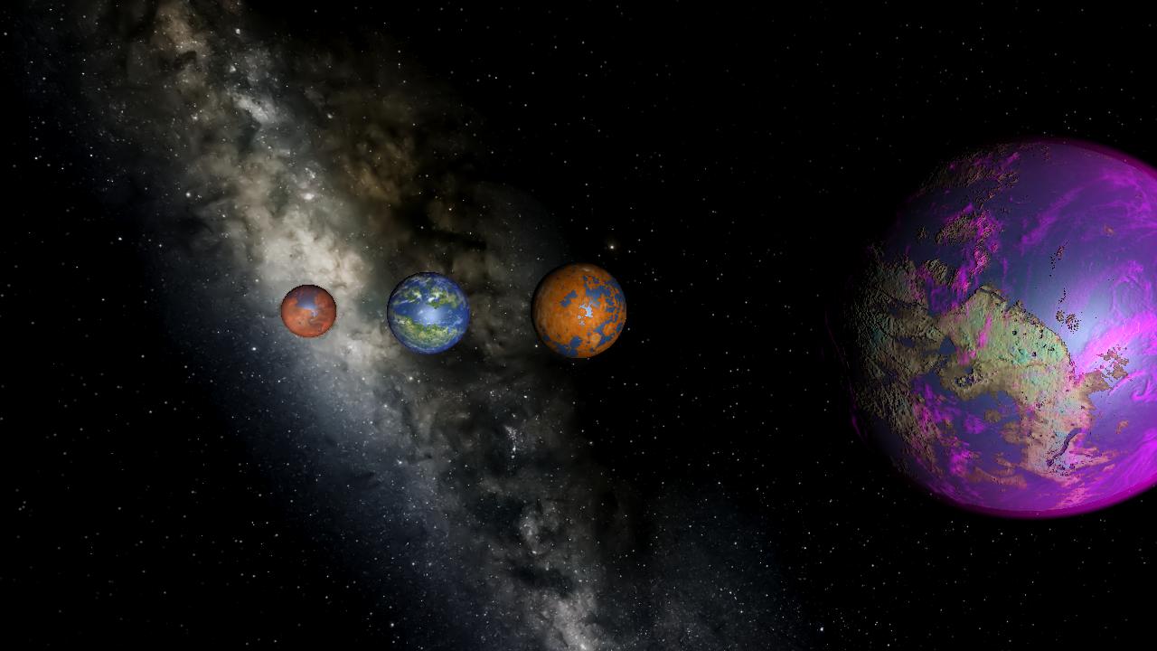 Mars,Earth,Venus,And Planet 9, 3 Billion Years Ago
