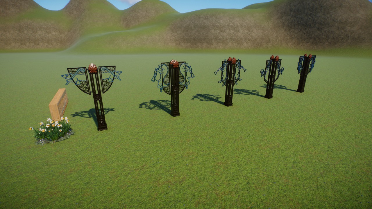 Obsidian Path Lights Fancy
