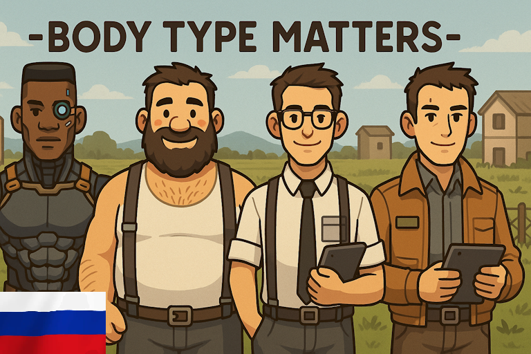 Body Type Matters Redux rus mod preview for RimWorld