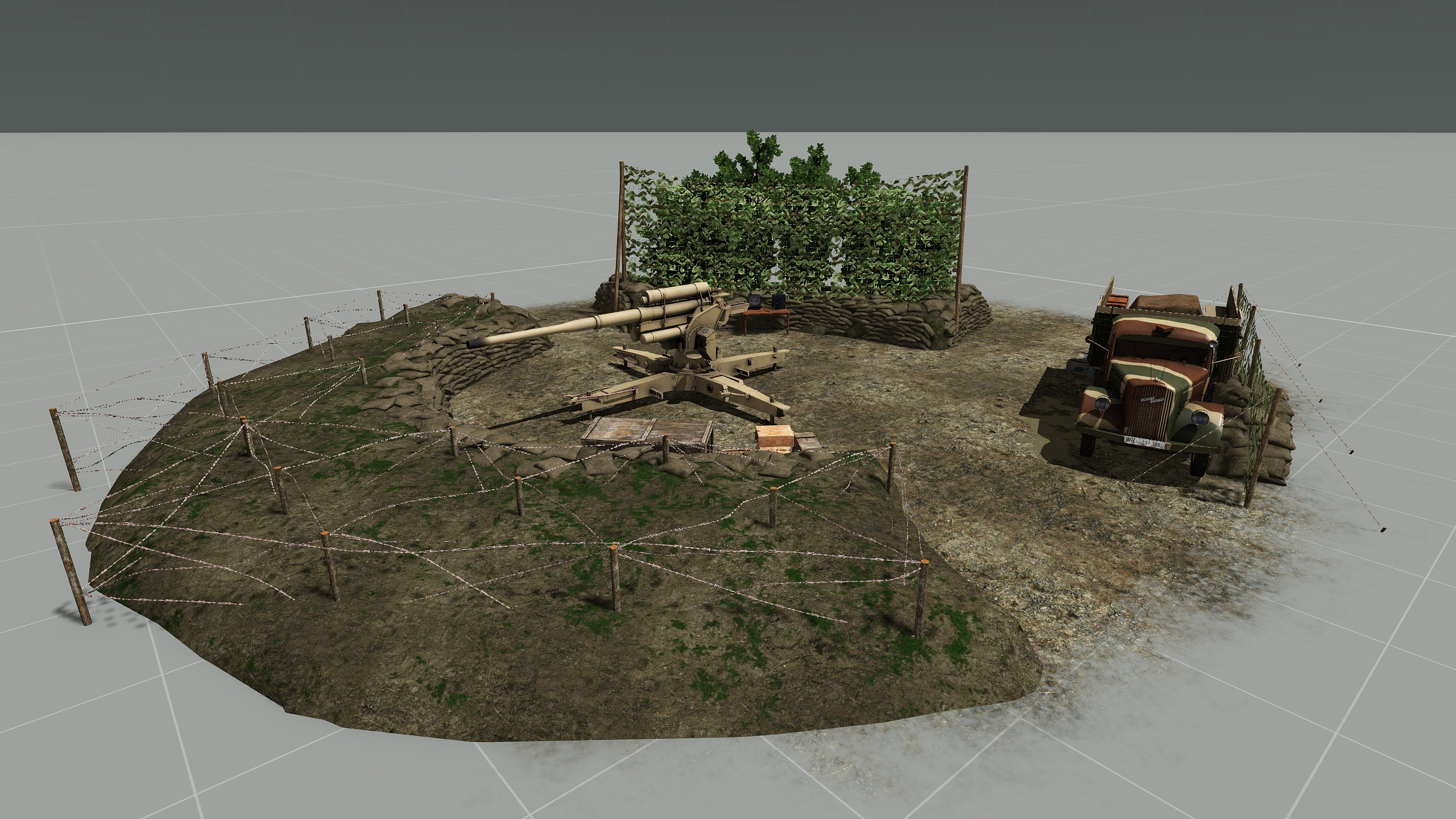 [GER] WW2 Flak Emplacement 3