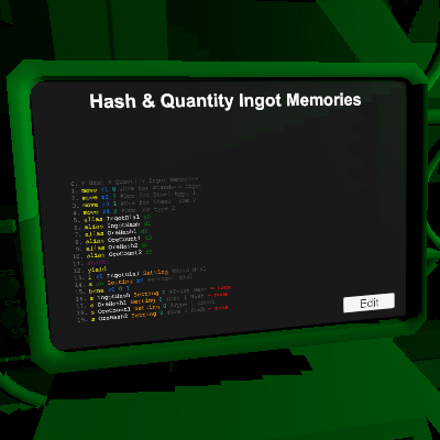Hash & Quantity Ingot Memories