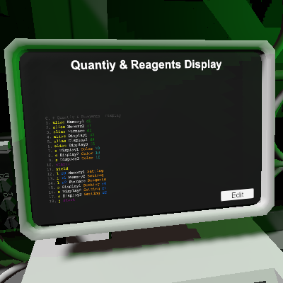 Quantiy & Reagents Display