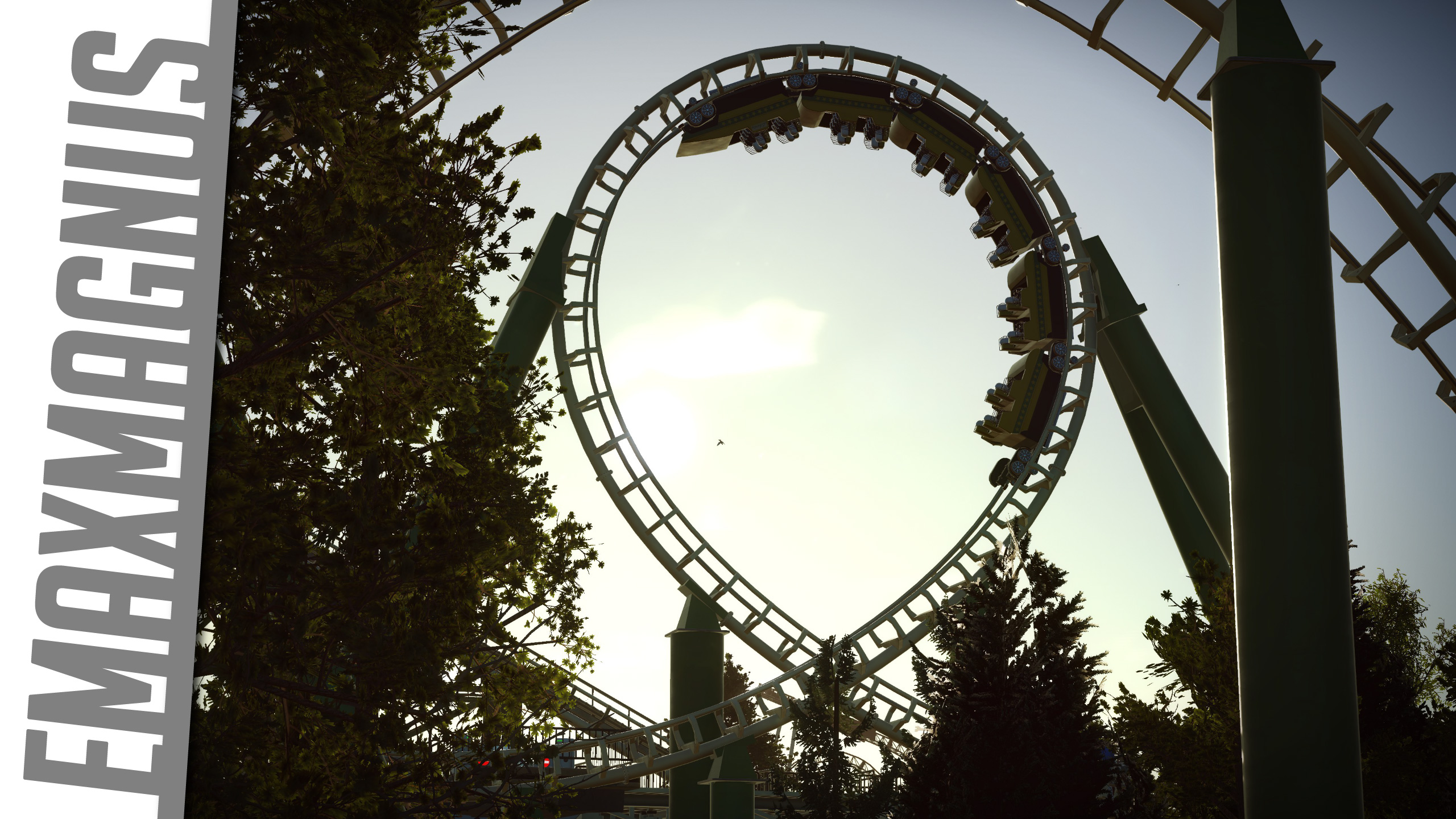Vekoma double loop corkscrew recreation (Magic Mountain / Shaman) PART 2/2