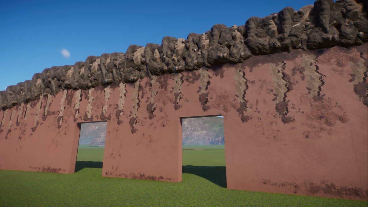 Indian Zoo Weathered Shelter Facade