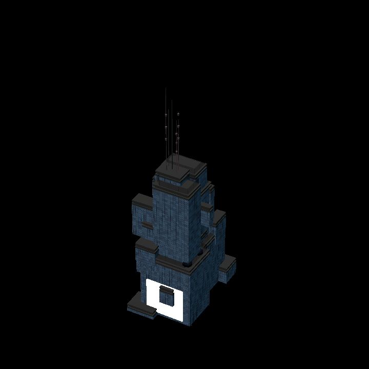 Low Poly Scifi Towers H 5 
