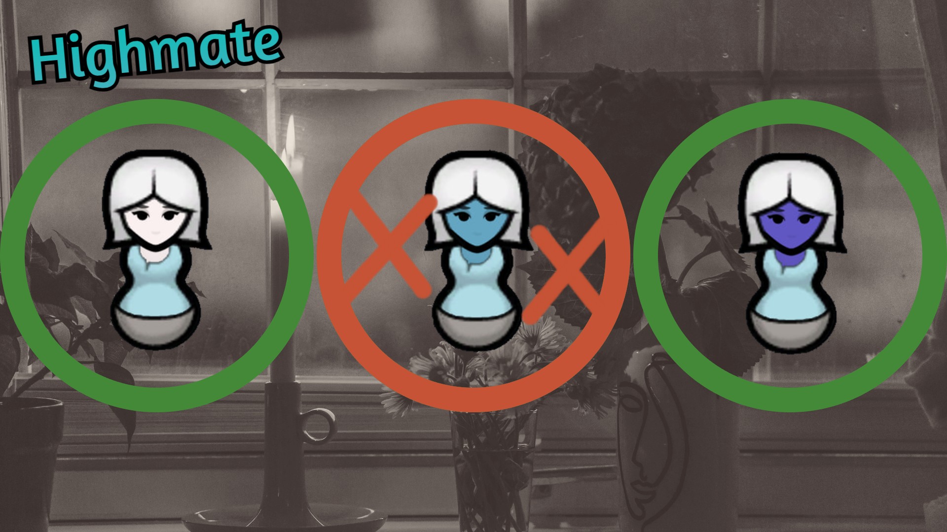 Highmate No Blue skin color ][ xenotype redalgamored