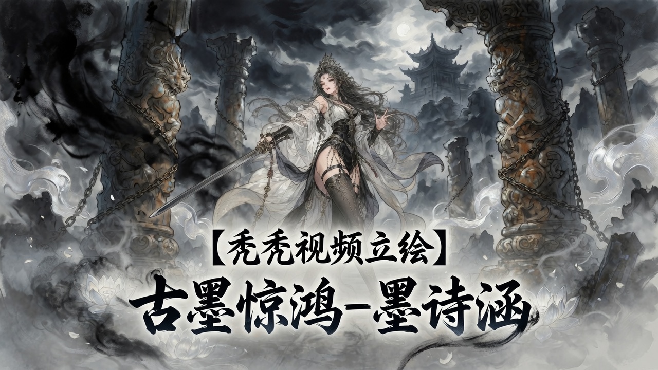 【秃秃视频立绘】古墨惊鸿-墨诗涵（1*女立绘+NPC+独立战斗小人）
