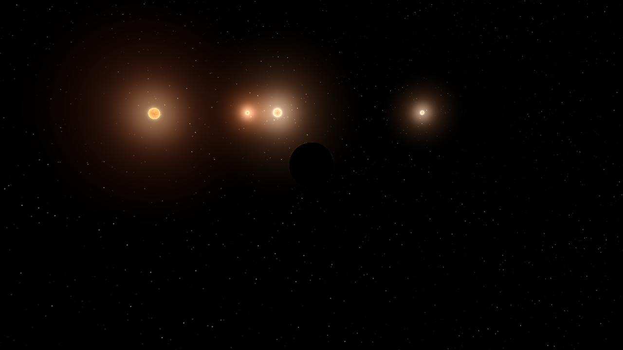 A moon orbiting a planet... preview