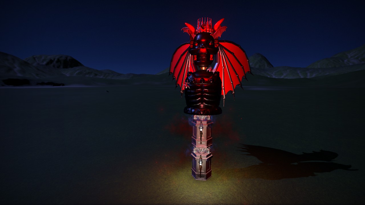 demon statue pillar 2