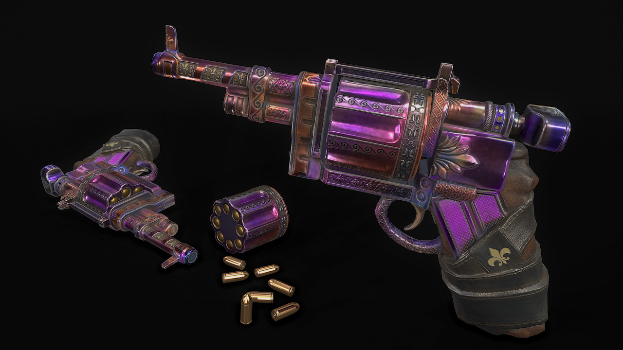 Ornate Tempered Revolver
